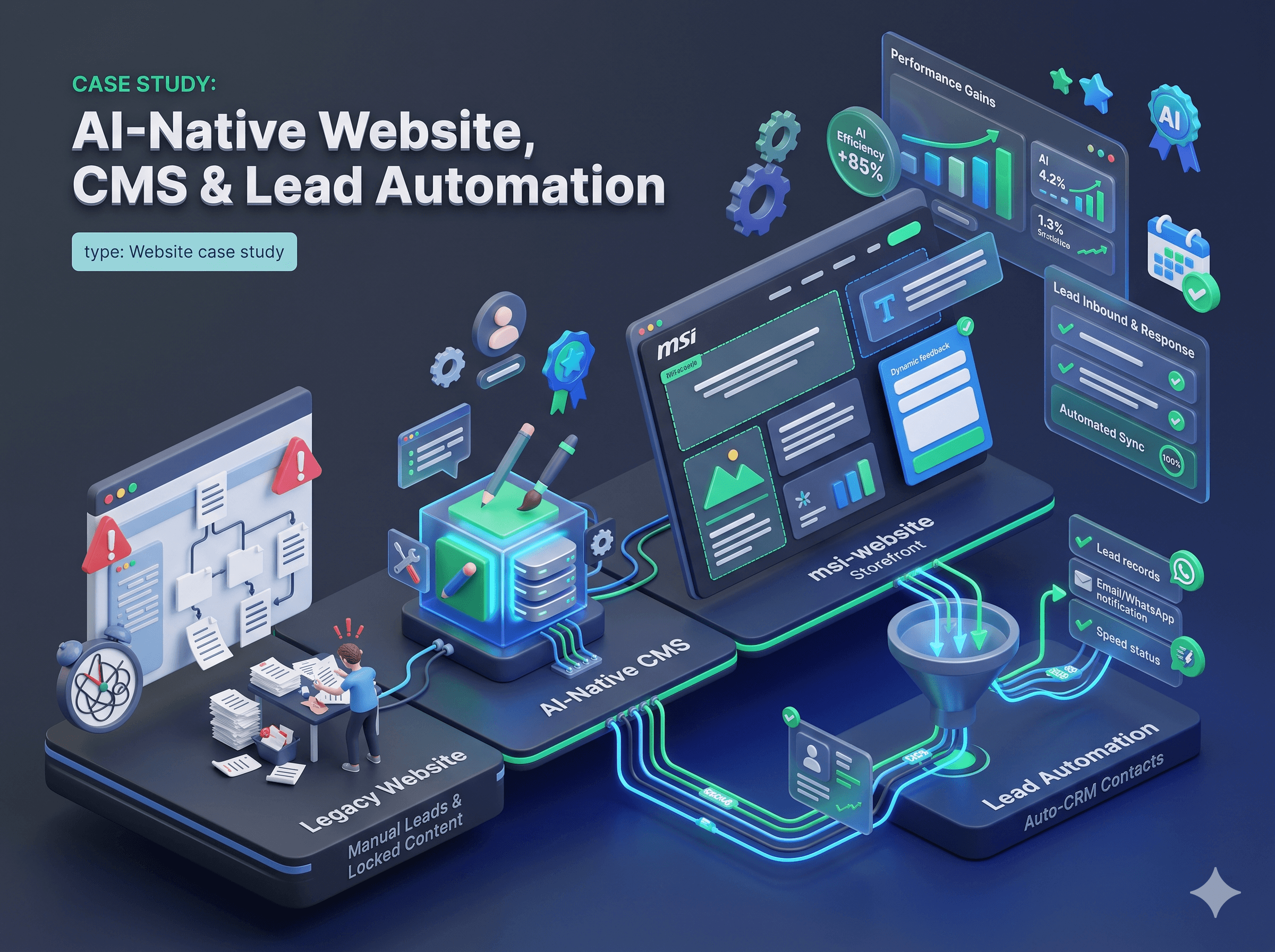 AI-Native Website, CMS & Lead Automation