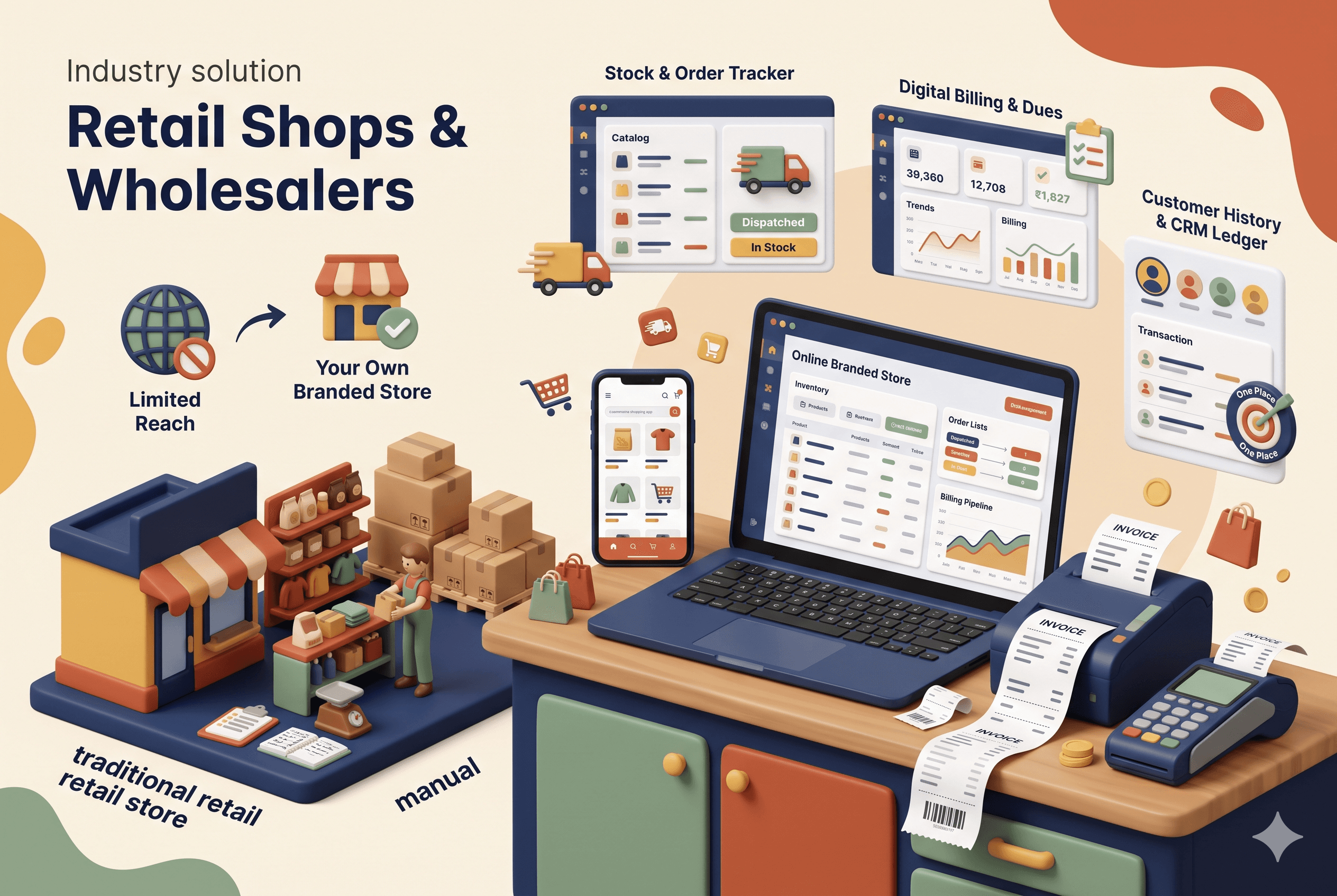 Retail Shops & Wholesalers